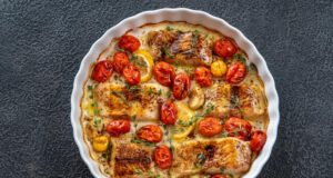 Baccalà con patate e pomodorini