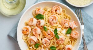 Linguine al ragù di scampi