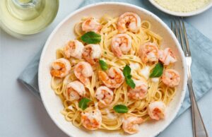 Linguine al ragù di scampi