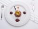 Filetto di maiale con scalogni al lambrusco e timballo di riccioli di sfoglia