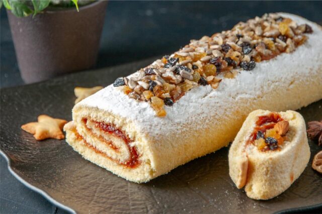 Rotolo di confettura di castagne